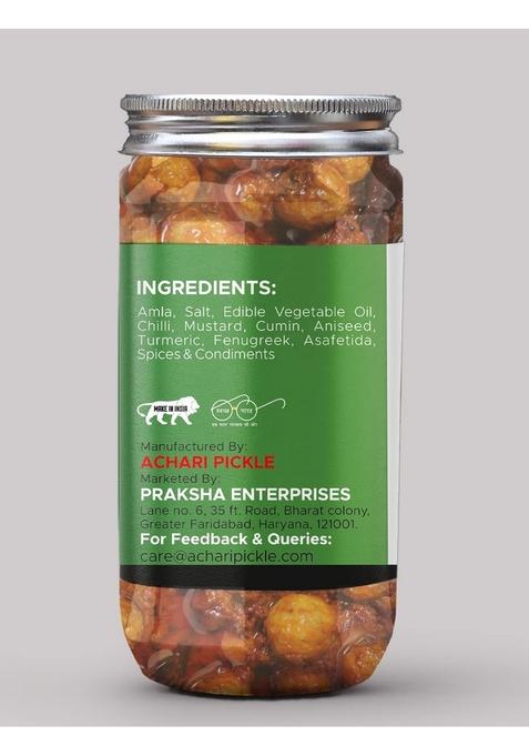 Achari Pickles Lucknawi Amla Pickle Homemade Fresh Gooseberry Ka Aachar 400G Mother’S Recipe | Organic North Indian Healthy Traditional Home Made Achaar