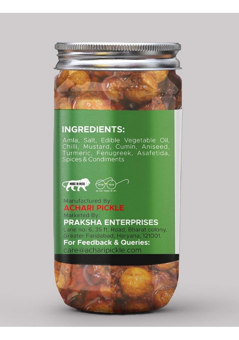 Achari Pickles Punjabi Amla Pickle Homemade Fresh Gooseberry Ka Aachar 400G Mother’S Recipe | Organic North Indian Healthy Traditional Home Made Achaar