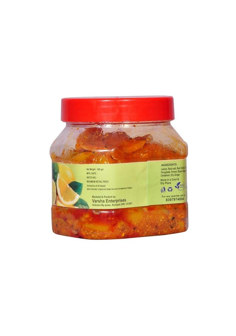 Natural Diet Premium Homemade Mother'S Kitchen ||Traditional Punjabi Khatta Nimbu Lemon Pickle || 400 Gram For Those Who Care'S Health First