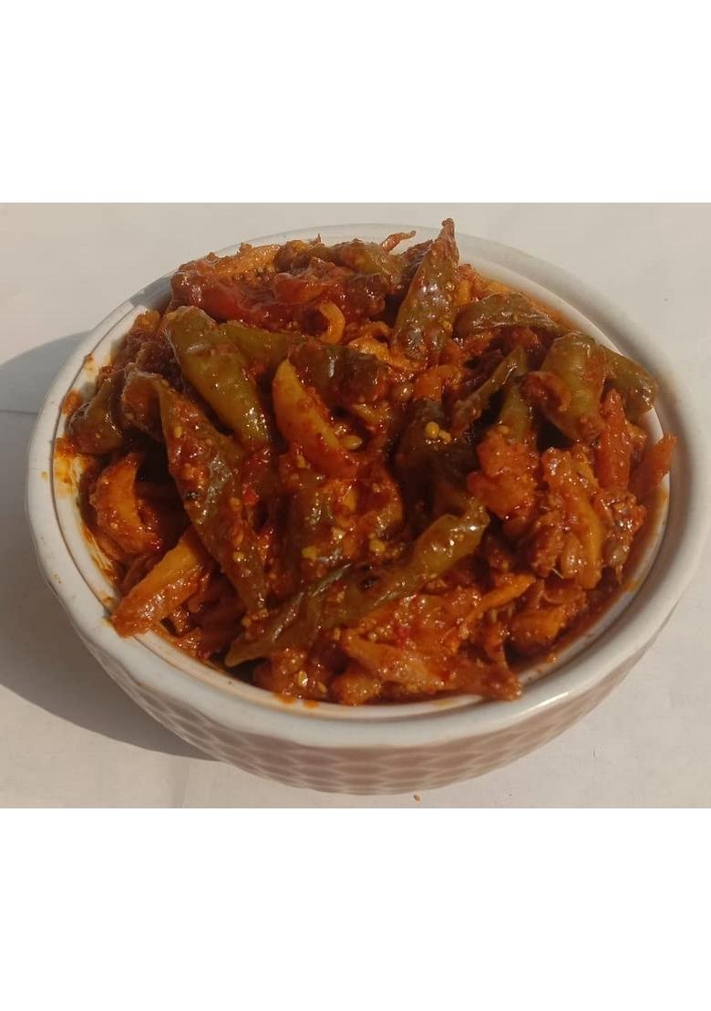 Kababi Marwadi Ginger Green Chilli Pickle Homemade Adrak Harimirch Aachar 400G Mother’S Recipe | Organic North Indian Healthy Traditional Home Made Achaar