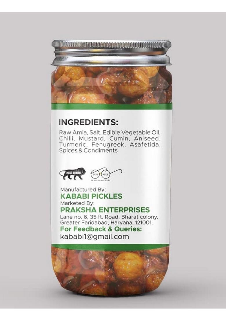 Kababi Delhiwala Amla Pickle Homemade Fresh Gooseberry Ka Aachar 400G Mother’S Recipe | Organic North Indian Healthy Traditional Home Made Achaar