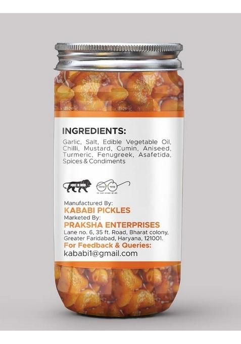 Kababi Garlic Pickle Homemade Fresh Lehsun Ka Aachar 400G Organic North Indian | Healthy Traditional Home Made Achaar