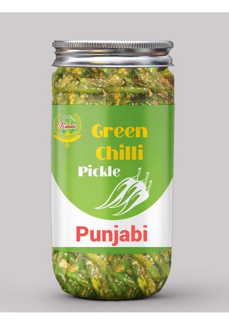 Kababi Punjabi Green Chilli Pickle Homemade Fresh Harimirch Ka Aachar 400G Mother’S Recipe | Organic North Indian Healthy Traditional Home Made Achaar
