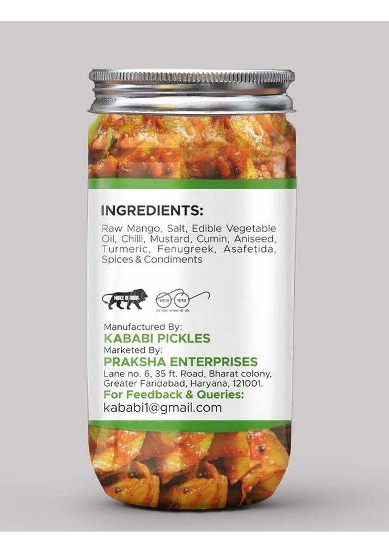 Kababi Marwadi Mango Pickle Homemade Fresh Aam Ka Aachar 400G Mother’S Recipe | Organic North Indian Healthy Traditional Home Made Achaar