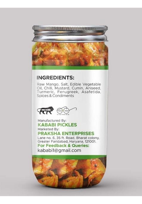 Kababi Marwadi Mango Pickle Homemade Fresh Aam Ka Aachar 400G Mother’S Recipe | Organic North Indian Healthy Traditional Home Made Achaar