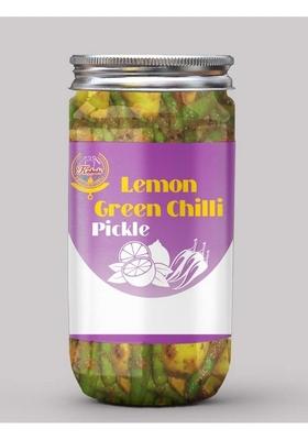 Kababi Lemon Green Chilly Pickle Homemade Neembu Harimirch Aachar 400G Mother’S Recipe | Organic North Indian Healthy Traditional Home Made Achaar