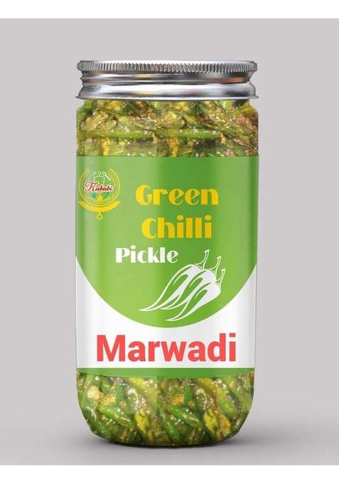 Kababi Marwadi Green Chilli Pickle Homemade Fresh Harimirch Ka Aachar 400G Mother’S Recipe | Organic North Indian Healthy Traditional Home Made Achaar