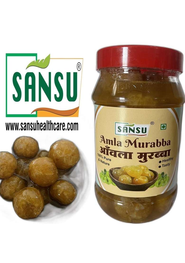 Sansu Homemade Organic Dry Amla Murabba Immunity Booster 500Gram Pack Of 2 - Indya