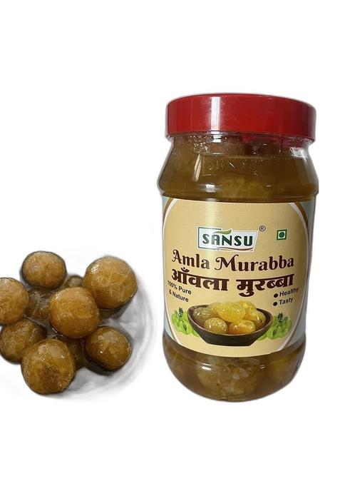 Sansu Homemade Organic Dry Amla Murabba Immunity Booster 500Gram Pack Of 2