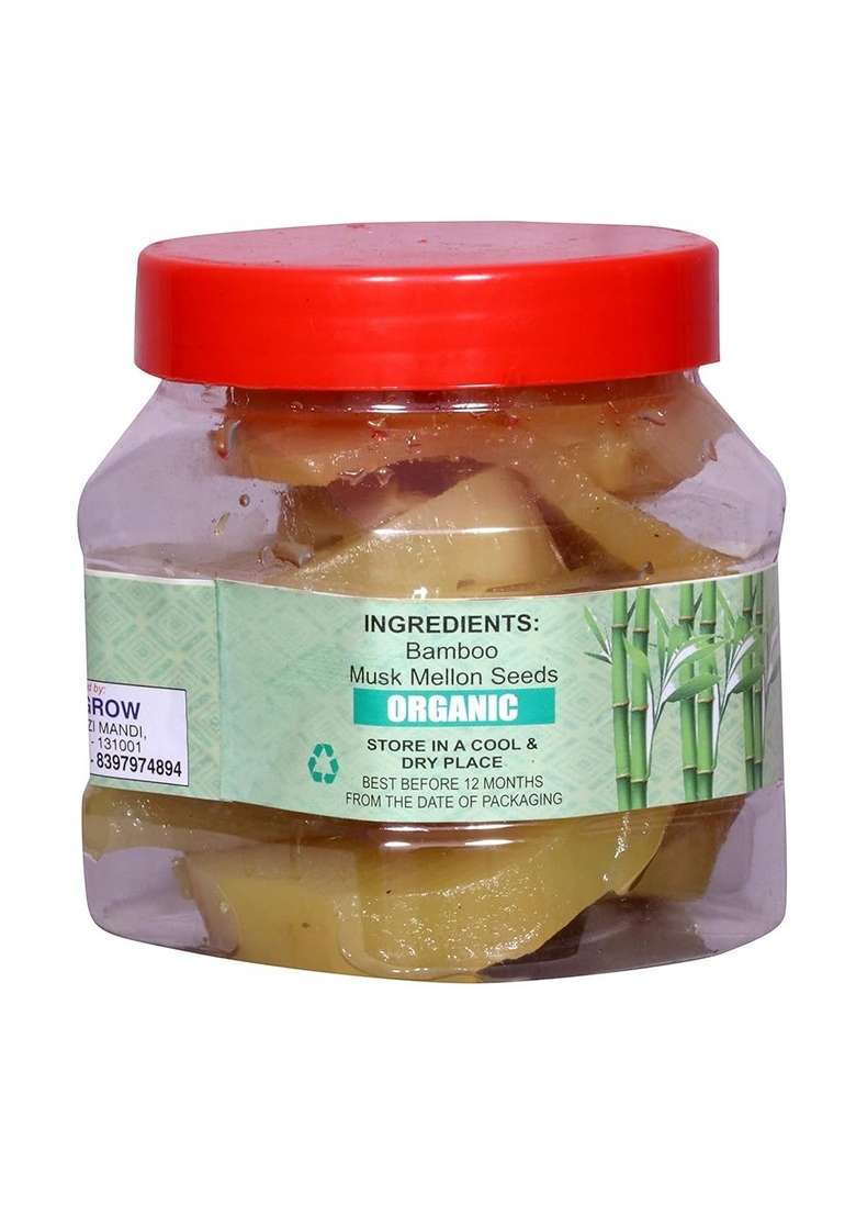 Sun Grow Home Made Herbal Organic Bamboo Murabba With Almond Karonda Charrey 400Gm You Are Being Served Mothers Love - Indya