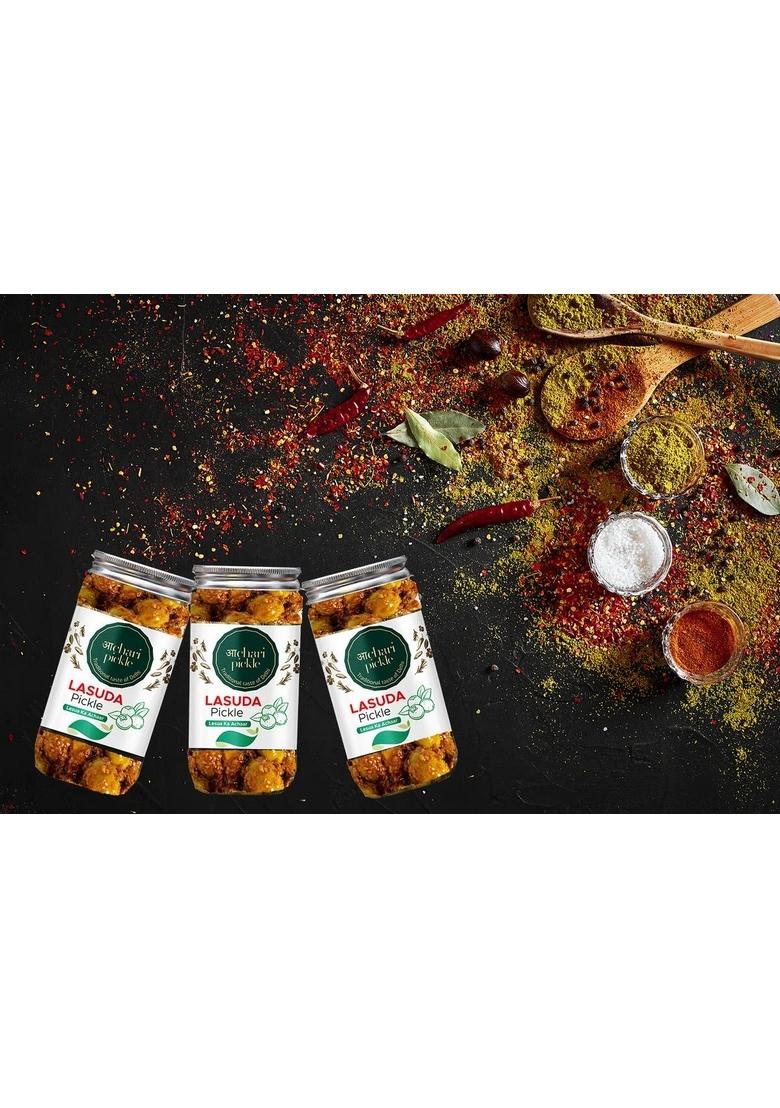 Achari Pickles Lasode Lesua Gunda Pickle Achar 400Gm Rajasthani Lasoda Fruit Ka Achaar Mother’S Recipe | Organic North Indian Traditional Home Made