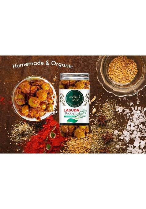 Achari Pickles Lasode Lesua Gunda Pickle Achar 400Gm Rajasthani Lasoda Fruit Ka Achaar Mother’S Recipe | Organic North Indian Traditional Home Made