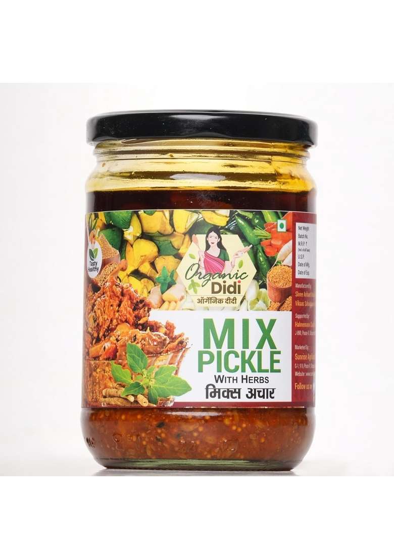 Sunrise Agriland Development Research Pvt Ltd Mix Pickle With Herbs 500 Gm - Indya