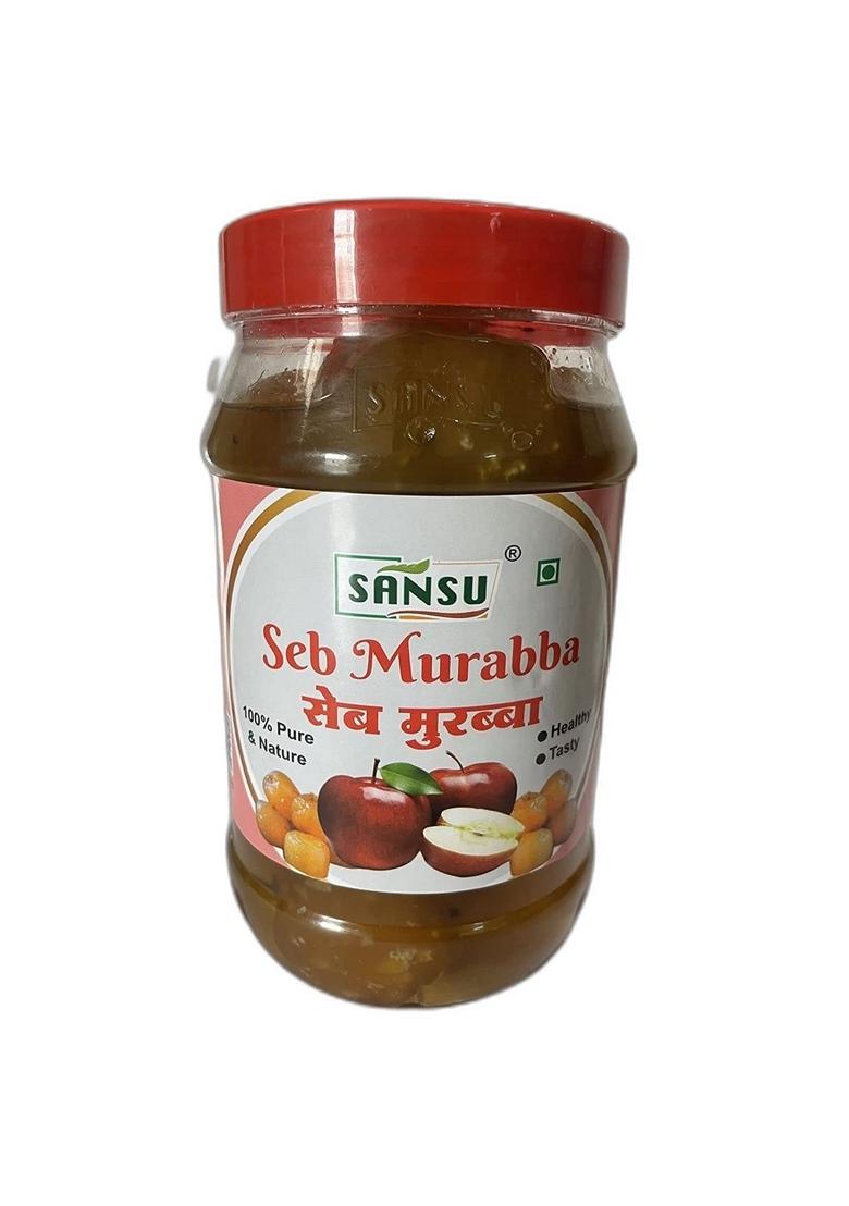 Sansu Apple Murabba 500 Grams Pack Of 2 |100 Fresh With Homemade Taste Pure Natural Healthy Ingredients