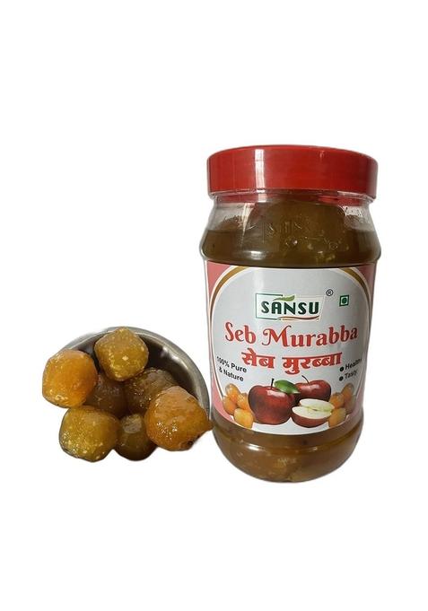 Sansu Apple Murabba 500 Grams Pack Of 2 |100 Fresh With Homemade Taste Pure Natural Healthy Ingredients