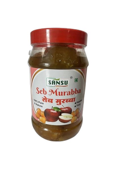 Sansu Apple Murabba 500 Grams Pack Of 2 |100 Fresh With Homemade Taste Pure Natural Healthy Ingredients