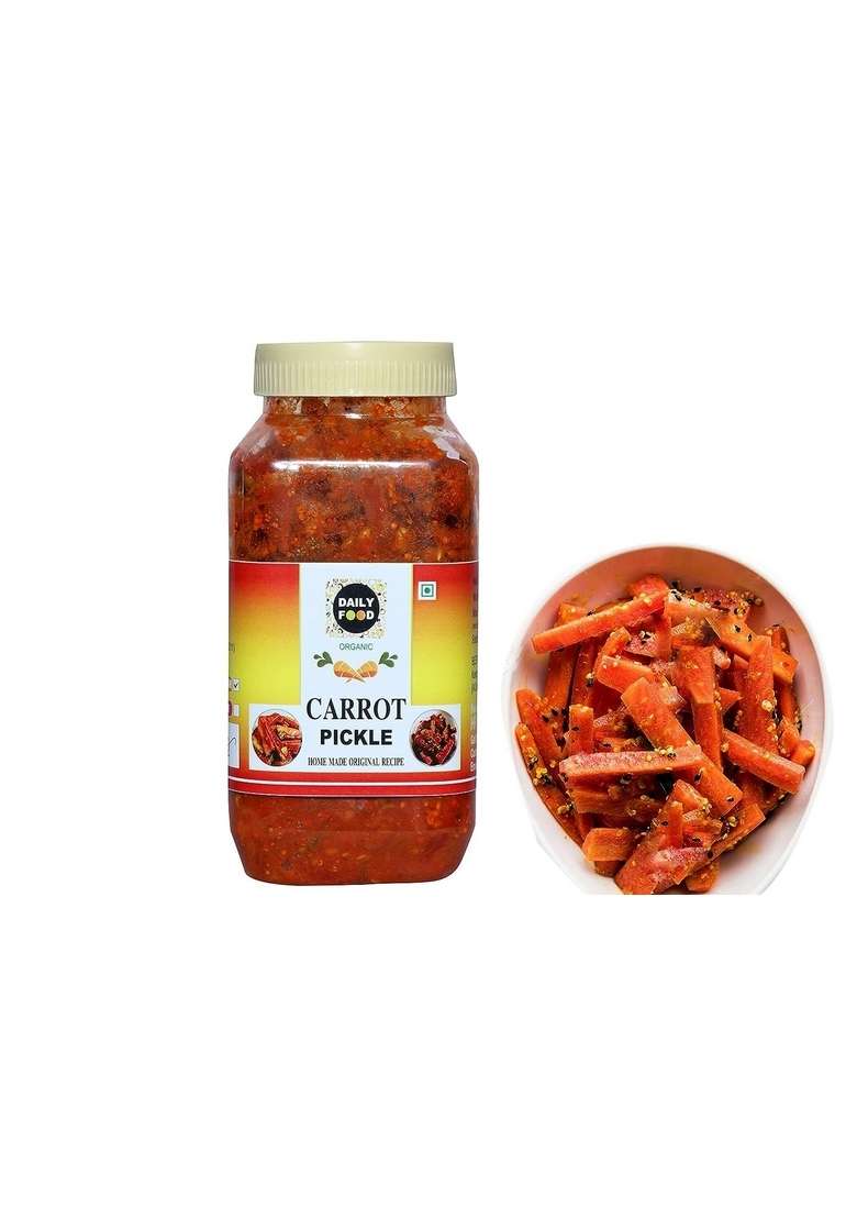 Natural Taste Homemade Tasty Spicy Carrot Pickle Gajar Ka Achar 400Gm - Indya