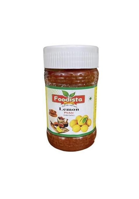 Foodista Lemon Pickle With Garlic Homemade Traditional Achar | Nimbu Ka Indian Tangy And Spicy Flavor Perfect Side For Meal 100 Gm Sweet Sour