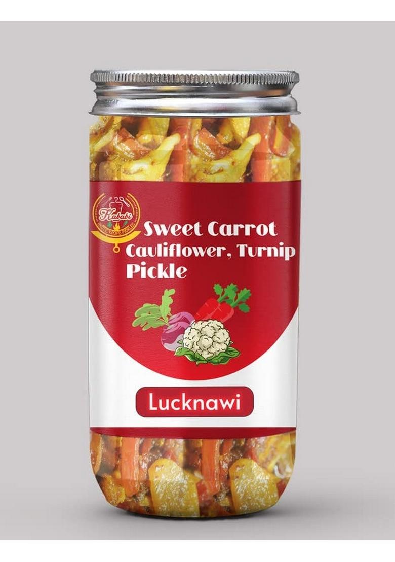 Kababi Lucknawi Gobhi Gajar Shalgam Pickle 400Grams Sweet Sour And Juicy Khatta Meetha Achar Mother’S Recipe | Organic North Indian Traditional Home Made Achaar