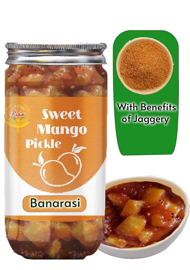 Kababi Banarasi Sweet Mango Pickles 400Gm Murabba Galka Meetha Aam Ka Achar Mother’S Recipe | Organic North Indian Pickle| Traditional Home Made Achaar