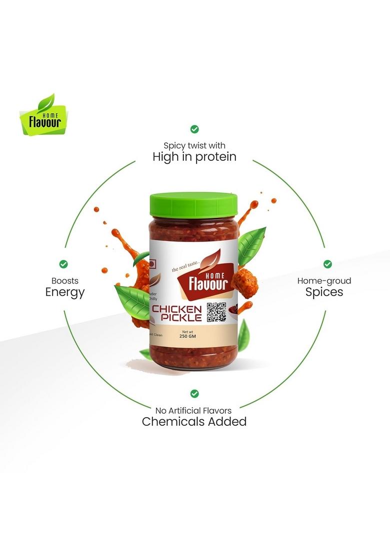 Home Flavour Boneless Chicken Pickle | 250G Spicy Kerala Style Homemade No Preservatives