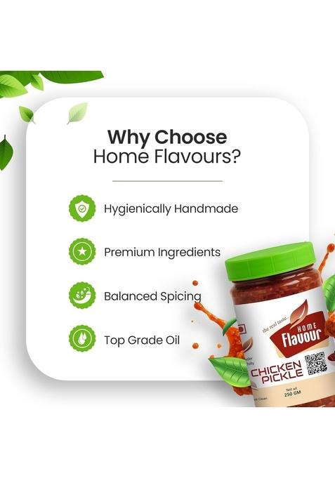 Home Flavour Boneless Chicken Pickle | 250G Spicy Kerala Style Homemade No Preservatives