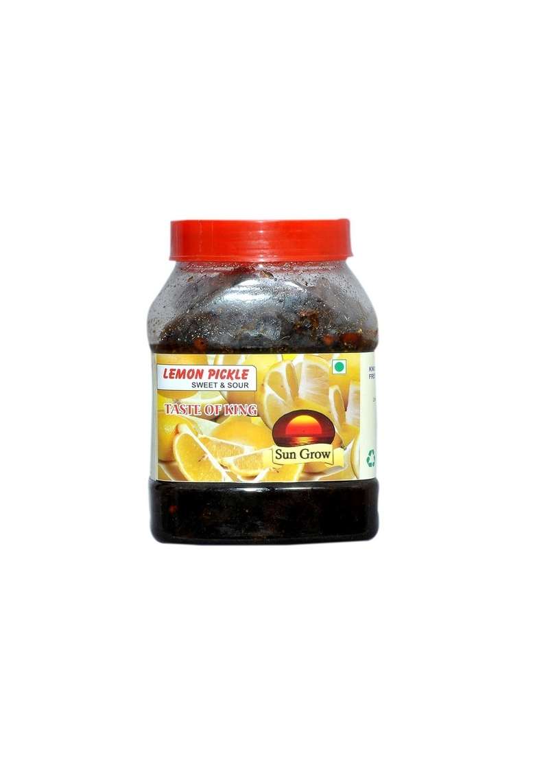 Sun Grow Home Hand And Mother Made Herbal Lemon Tasting Bitter Sweet At The Same Time Gujarati Sour Organic Pickle 1 Kg - Indya