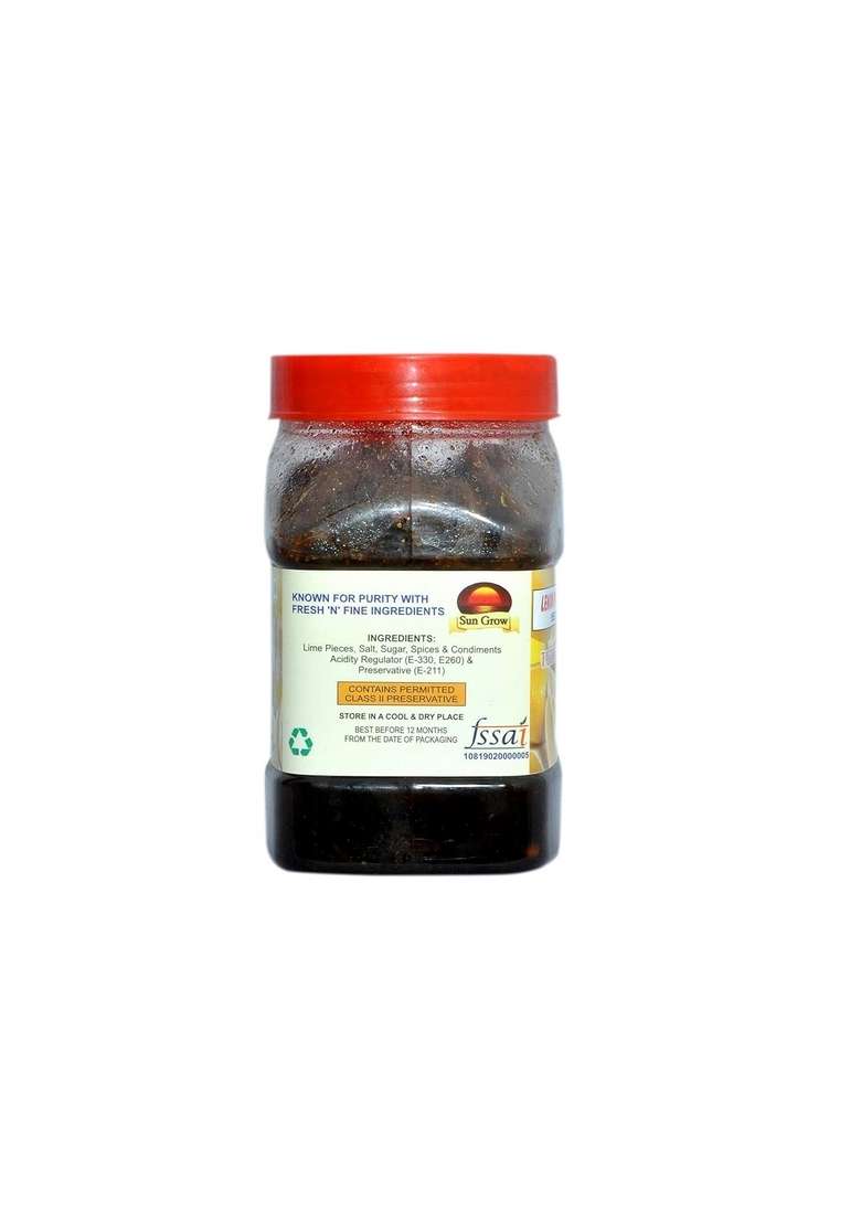 Sun Grow Home Hand And Mother Made Herbal Lemon Tasting Bitter Sweet At The Same Time Gujarati Sour Organic Pickle 1 Kg - Indya