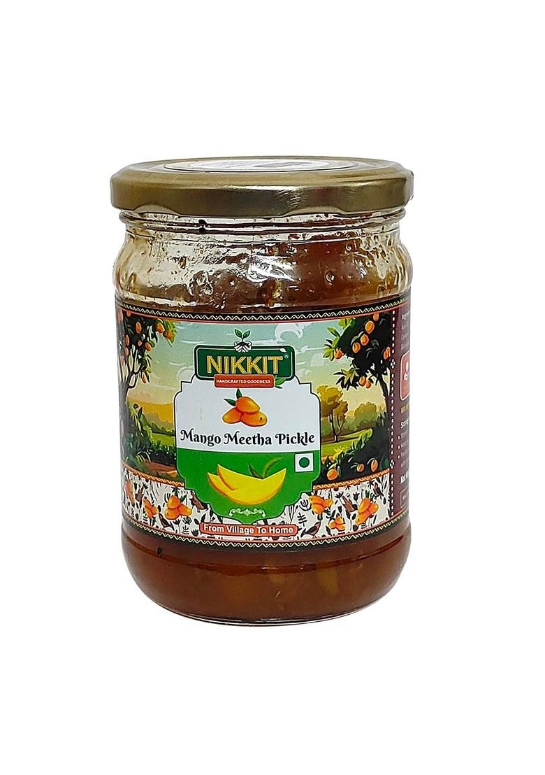 Nikkit Mango Chutney | Sweet Tangy Aam Ki Traditional Flavor With Ripe Mangoes Sugar Spices Perfect For Snacks Meals Stored In Burnies Meetha Pickle