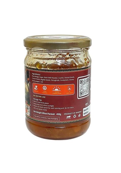 Nikkit Mango Chutney | Sweet Tangy Aam Ki Traditional Flavor With Ripe Mangoes Sugar Spices Perfect For Snacks Meals Stored In Burnies Meetha Pickle
