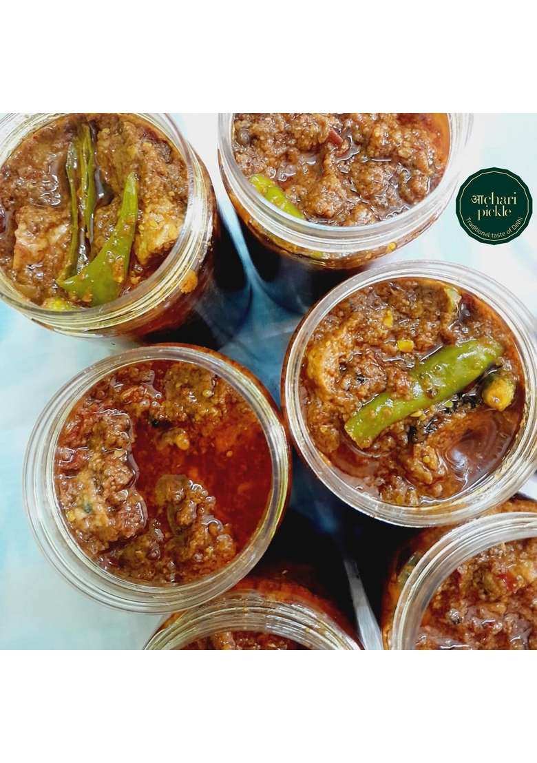 Achari Pickle Homemade Garlic Kabab Mutton 400 Gm Non Veg Ka Achar Chicken Achaar - Indya