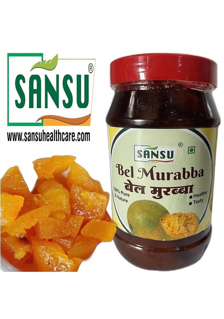 Sansu Homemade Organic Bel Murabba Bail Fruit Ka Sweet Belgiri 500 Gram Pack Of 2