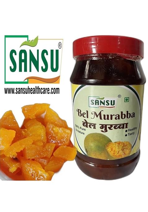 Sansu Homemade Organic Bel Murabba Bail Fruit Ka Sweet Belgiri 500 Gram Pack Of 2