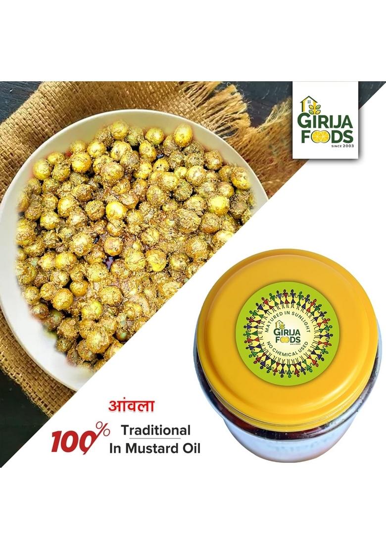 Ghar Ka Pickles Traditional Homemade Amla Pickle Achar 450G Natural No Chemical Preservatives Added