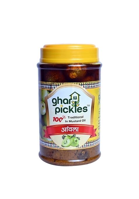 Ghar Ka Pickles Traditional Homemade Amla Pickle Achar 450G Natural No Chemical Preservatives Added