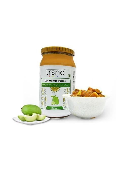 Trsna Cut Mango Pickle 400 Grams | Maanga Achaar Murikuka Authentic Kerala Style Aam Ka Traditional South Indian Taste Tangy And Spicy With Pieces Mixed Spices Premium Gourmet Achar Made In