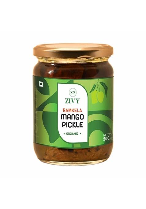 Zivy Homemade Ramkela Mango Pickles Pure Natural Fresh Aam Ka Achar No Preservatives Artificial Flavours Aaam 500Gm