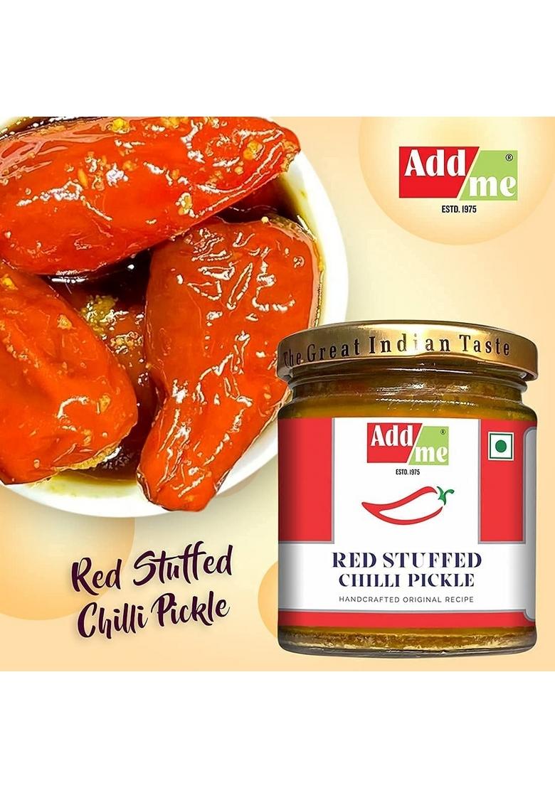 Add Me Seed Less Dry Amla Murabba Without Syrup Immunity Boosters Red Stuffed Pickle Bharwa Lal Mirch 200Gm Combo Gift Pack Glass Jar