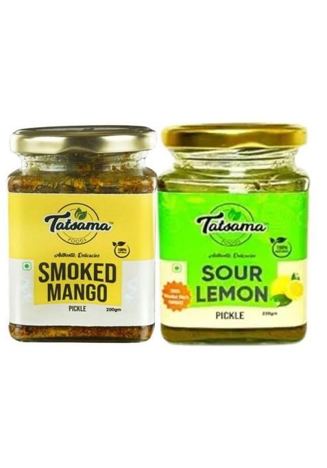 Tatsama Foods Smoked Mango Pickle And Sour Lemon | 420 Gms Pack Of 2