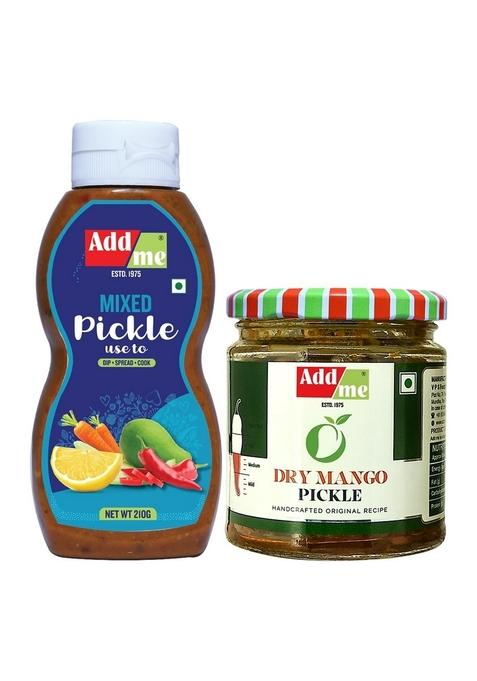Add Me Homemade Dry Mango Pickle 150 Gm Sukha Aam Ka Achar Mixed Chutneys 210Gm Mix Chutney Masala Of Chilli Lemon Ginger Red