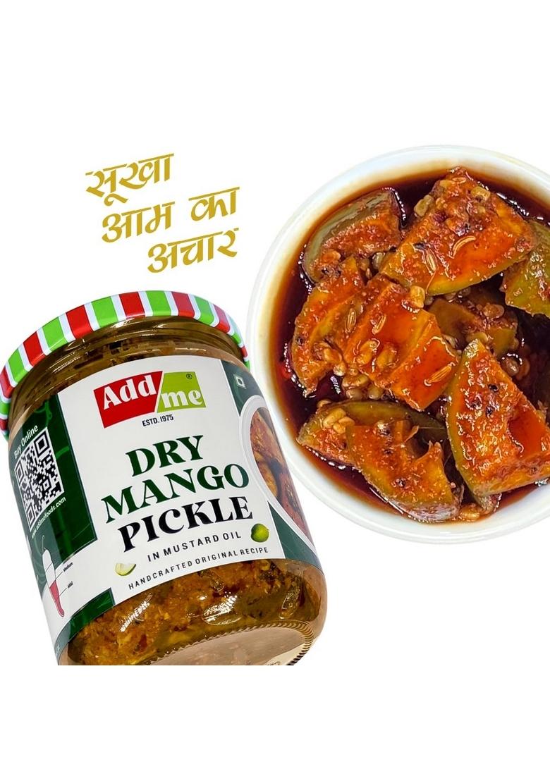 Add Me Dry Mango Pickle Rajasthani Ker Sangari 500 Gm Each |Pack Of 02| Aam Ka Achar Glass Jar