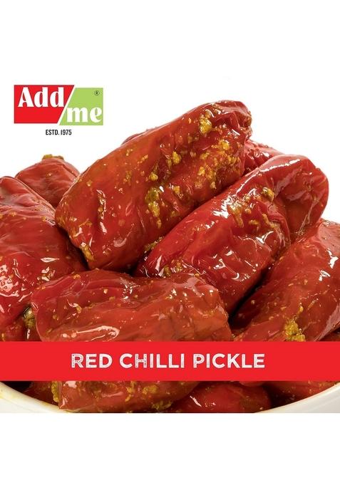 Add Me Mango Pickle In Garlic Ginger Masala 500G Red Stuffed Chilli Lal Mirch Achar 500Gm Pickles Glass Jar