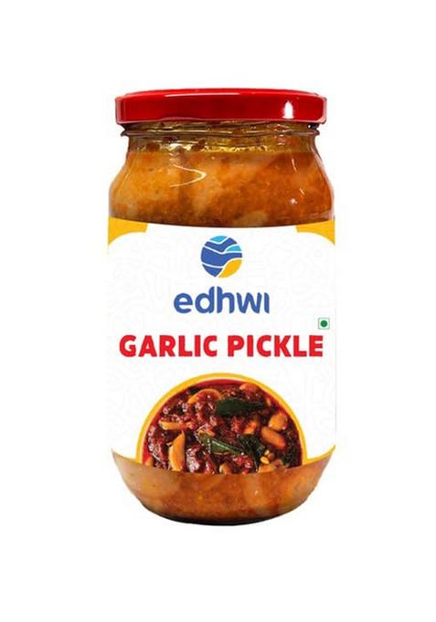 Edhwi Garlic Pickle 400G | Spicy And Flavorful Authentic Indian Recipe 400 Gram