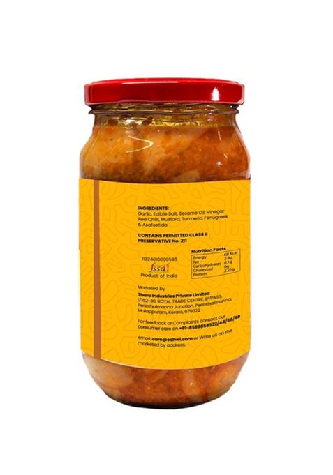 Edhwi Garlic Pickle 400G | Spicy And Flavorful Authentic Indian Recipe 400 Gram