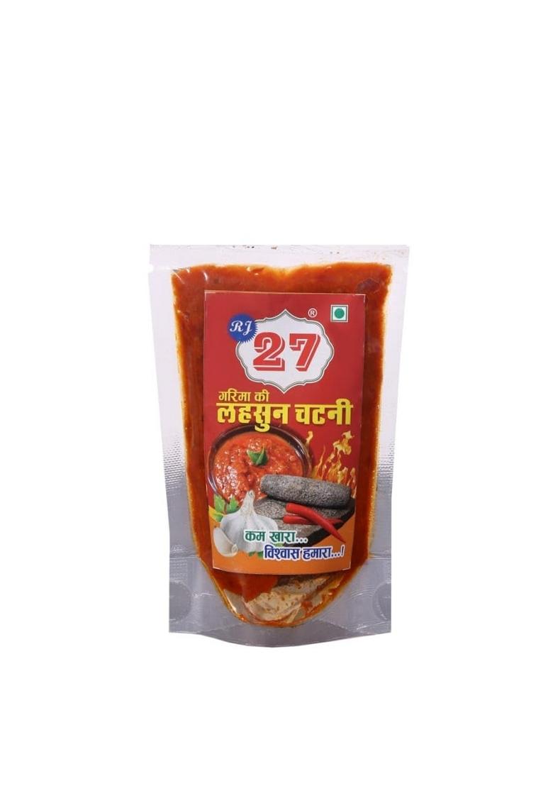 Rj27 Garlic Chutney Made With Fresh Of Flavorful Spices Pack 5 Each 100Gm