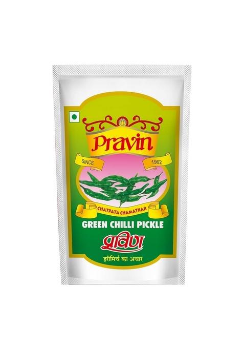 Pravin Green Chilli Pickle Achar 200G Pouch Pack Of 2