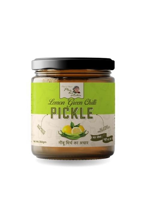 Maa Kaa Achar Lemon Green Chilli Pickle 350G