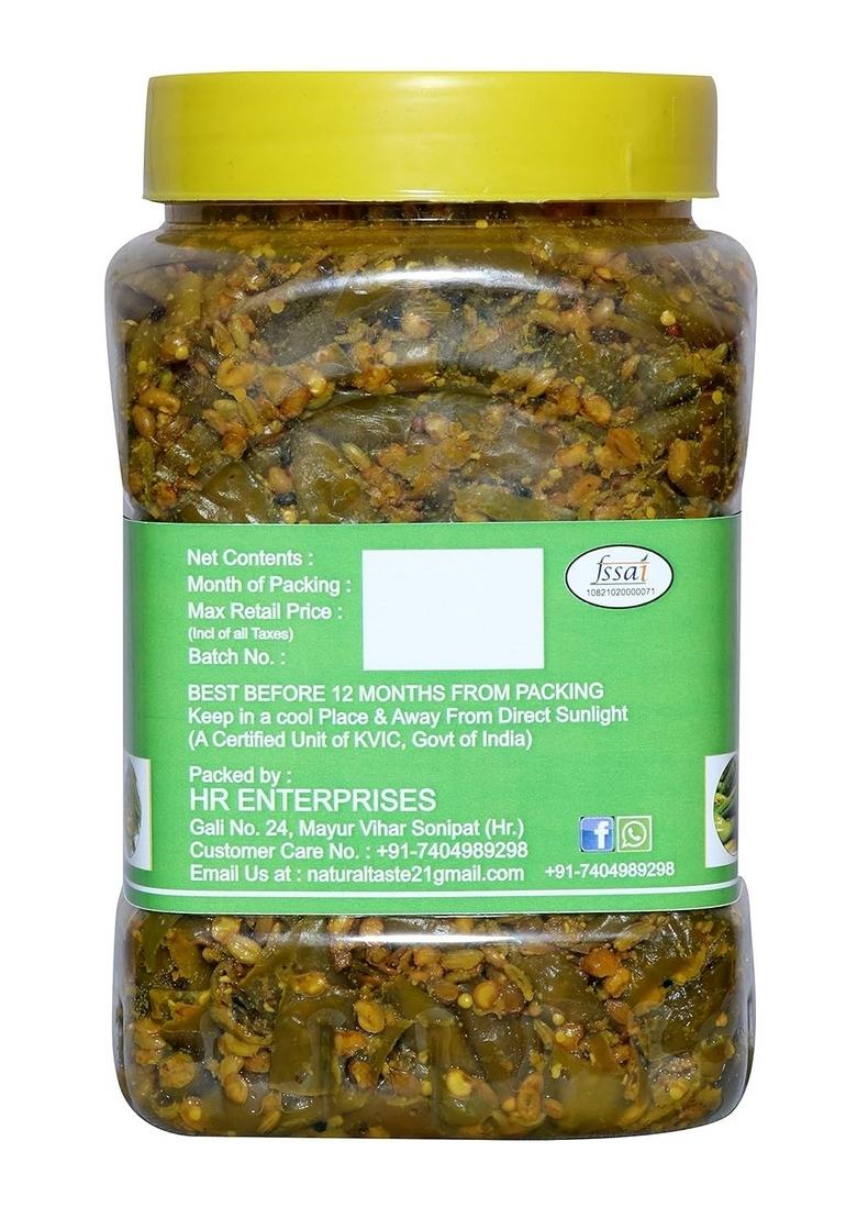Daily Food Special Handmade And Mothermade Green Chilli Pickle Teekhi Choti Hari Mirch Ka Achar 800Gm