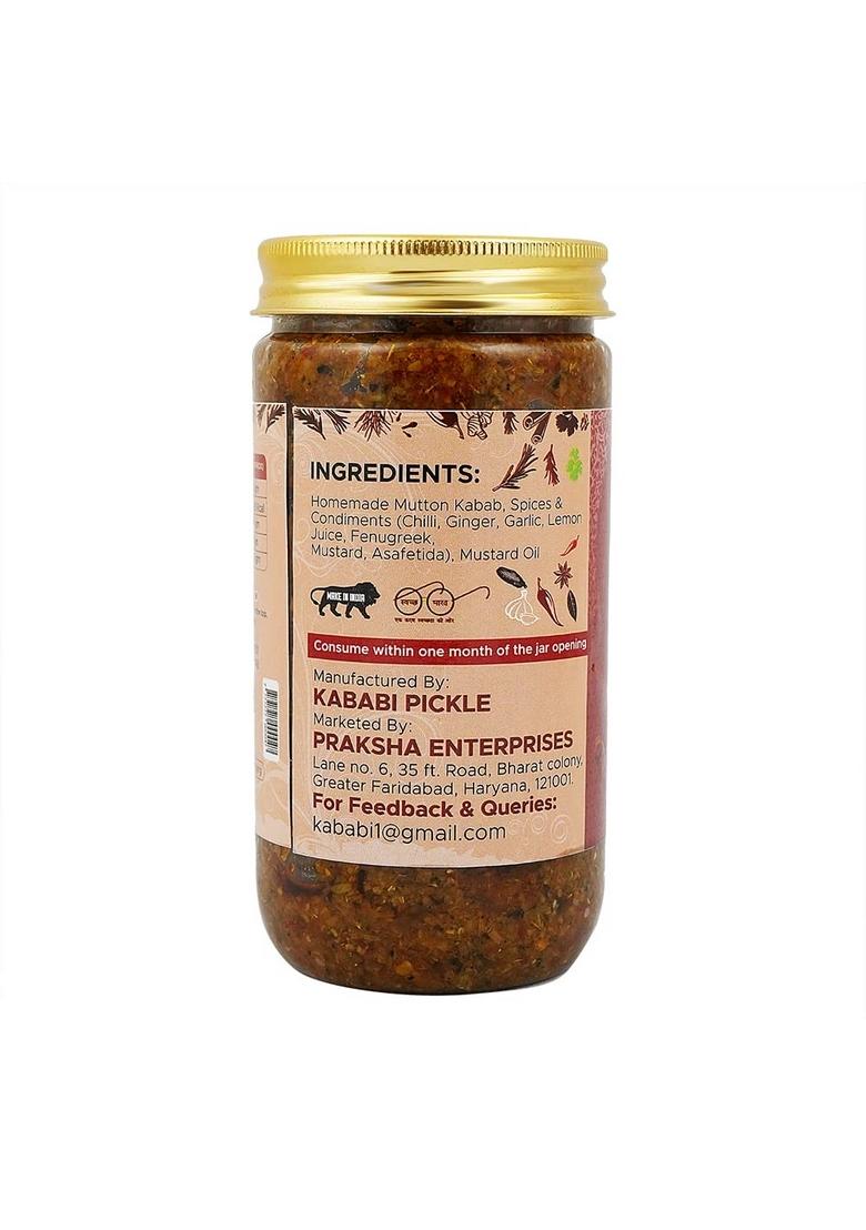 Kababi Kababi'S Adrakwala Mutton Seekh Kabab Pickle 400 Gm Unique Non Veg