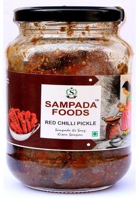 Sampada Foods | Homemade Banarasi Stuffed Red Chilli Pickle With Mustard Oil 750 Gms Pack Lal Mirchi Ka Bharwa Achar I Chilly Mild Spicy Less Used Natural Pure Hygienic